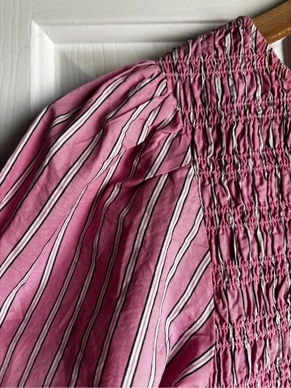 Women’s Pink Striped Smocked Dress